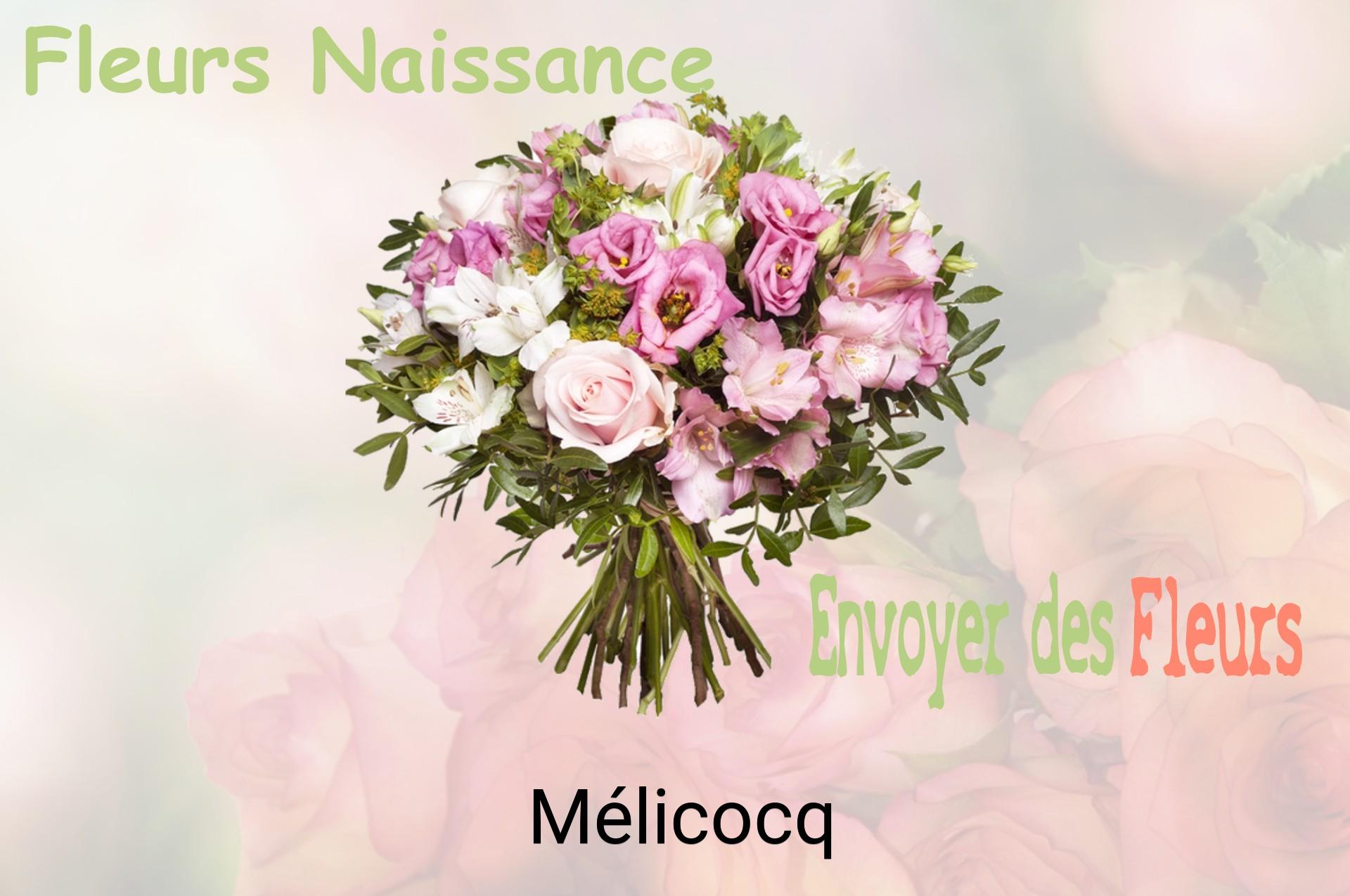Bouquet de fleurs de naissance livré à Mélicocq